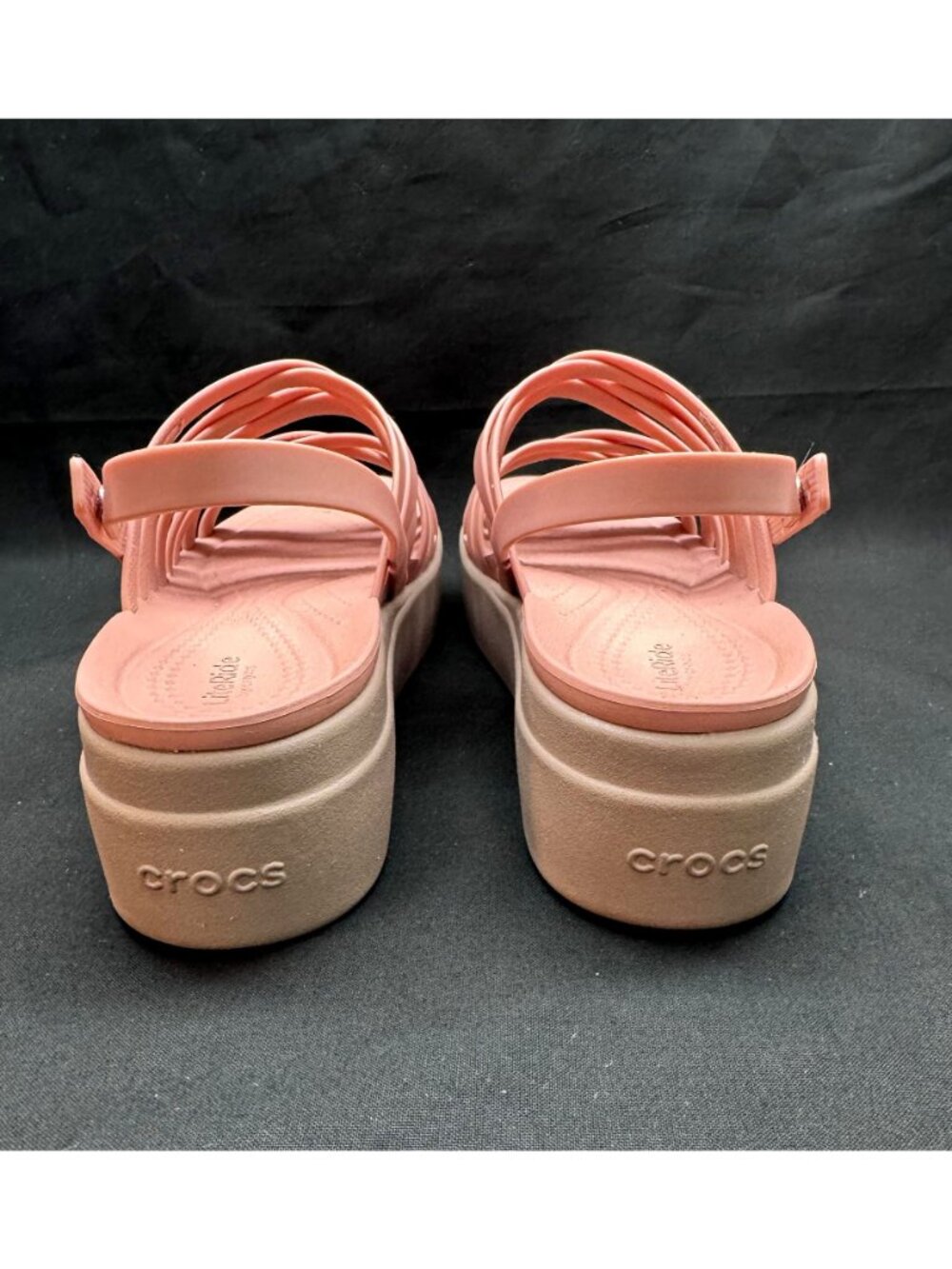Crocs Brooklyn Strappy Platform Sandals Blush Pink LiteRide Women's Size 8 - Picture 4 of 14